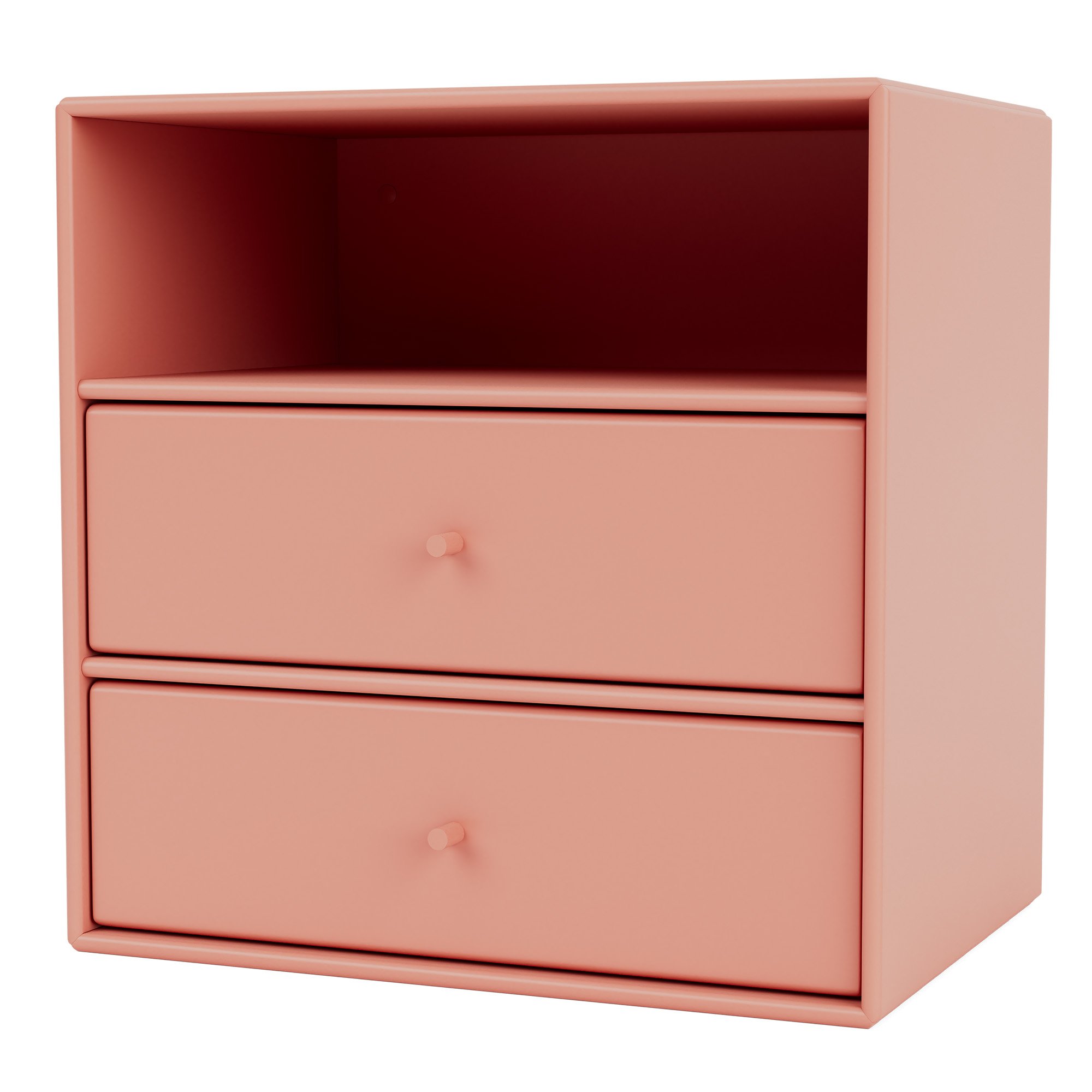 Montana Mini Shelf, Module with 2 drawers, Rhubarb | Montana
