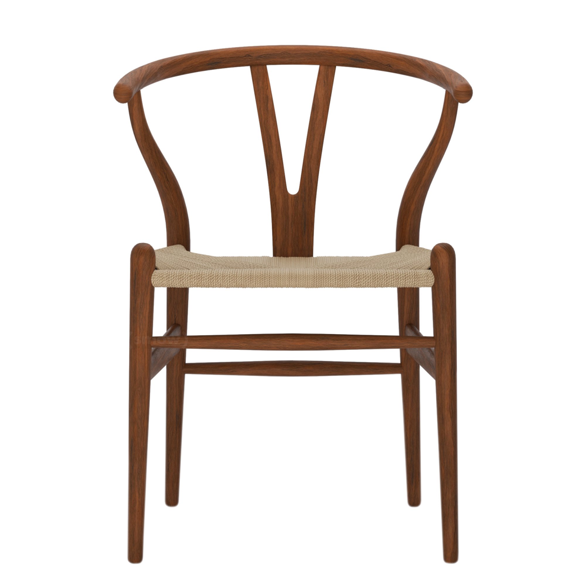 CH24 Wishbone Chair, Oiled walnut, Nature mesh | Carl Hansen & Søn