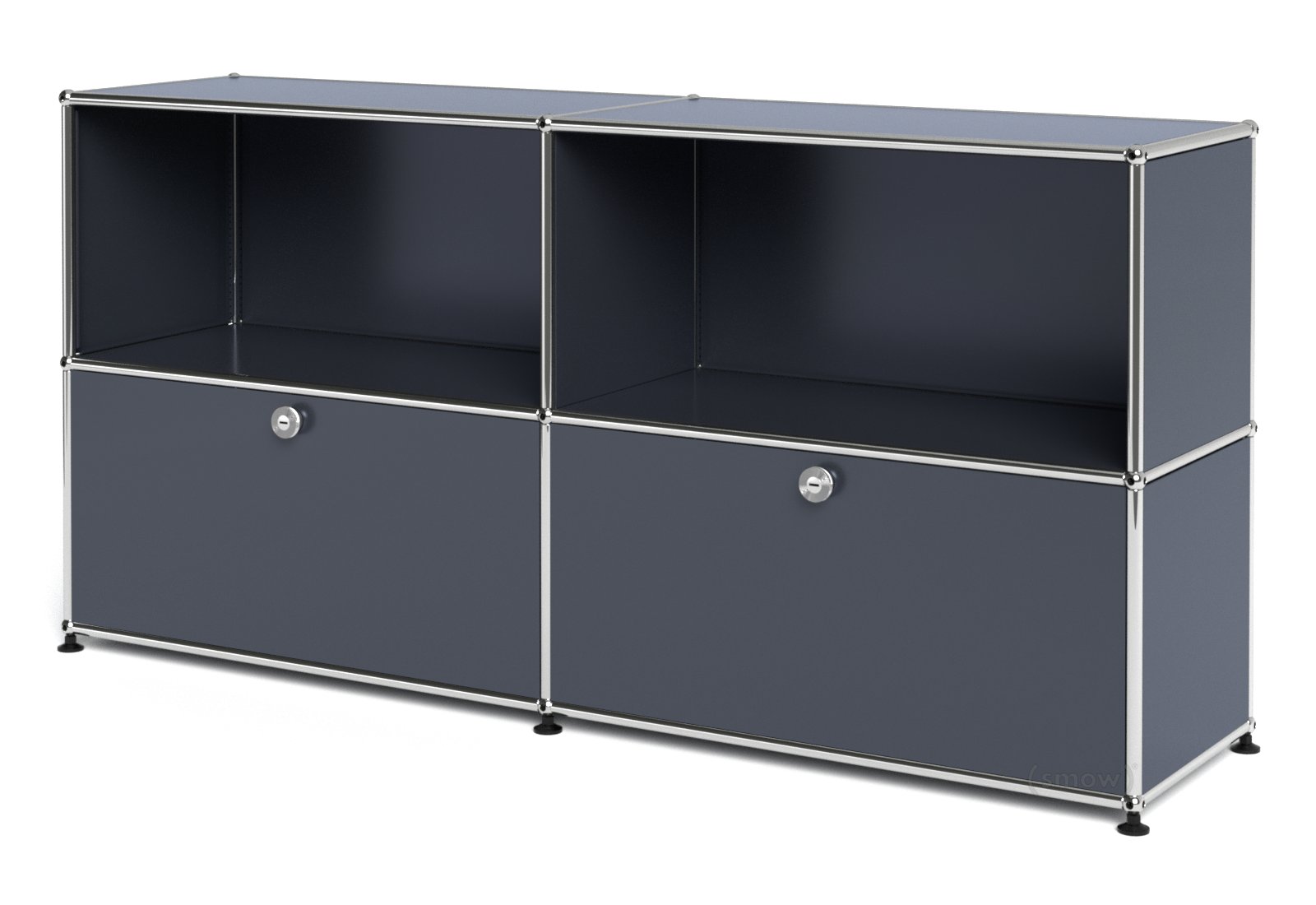 USM Haller Sideboard L, Customisable, Anthracite RAL 7016, Open