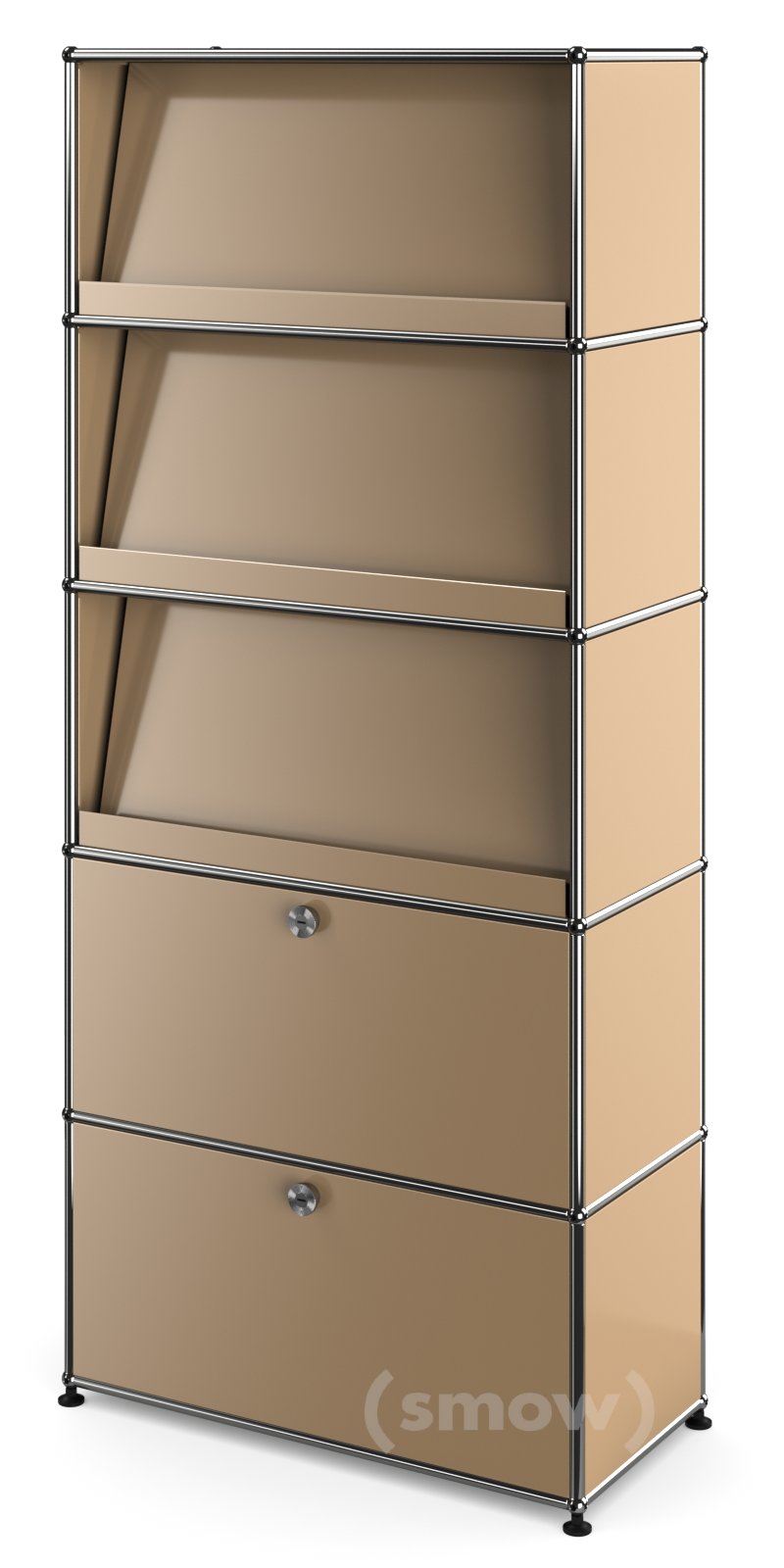USM Haller Storage Unit with 3 Angled Shelves, USM beige | USM