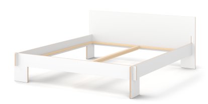 Siebenschläfer, 180 x 200 cm, With headboard, White, Without slatted base