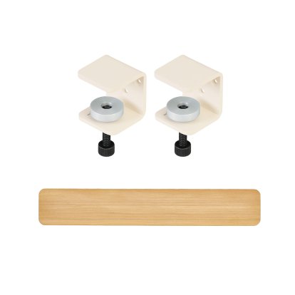 Tiptoe Wall Shelf, Solid Oak, Wall shelf 120 cm, Cream white