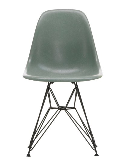 Eames Fiberglass Chair DSR, Eames sea foam green, Powder-coated basic dark smooth