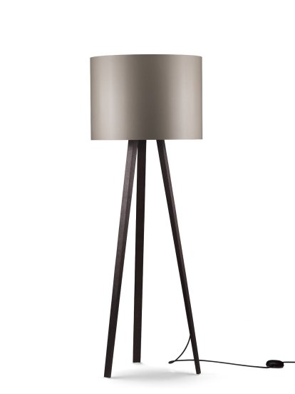 Luca Stand, Medium (H 140 cm), Oak smoked, Grey