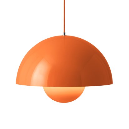 Flowerpot VP2 pendant light, Zesty orange