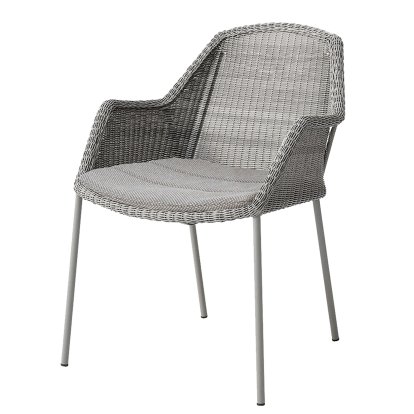 Breeze Chair, Taupe, With seat cushion, Focus - Light grey
