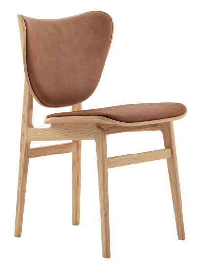 Elephant Dining Chair, Natural oak, Dunes leather rust
