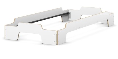 Stacking Bed Comfort, CPL white, Without slatted frame