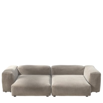 Vetsak Sofa Set 2, XL, Cord velours - Platinum, Without cushion
