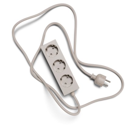 Power Bar / Beam socket strip, 3 sockets, Oat, 5 m