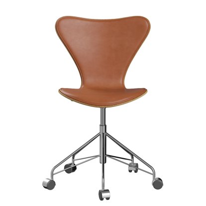 Series 7 Swivel Chair 3117 / 3217 Front Upholstery, Without armrests, Clear varnished wood, Clear varnished elm, Walnut, Chrome