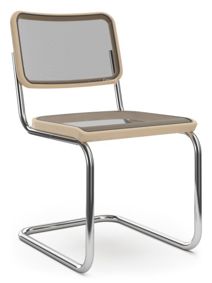 S 32 N / S 64 N Pure Materials Cantilever Chair, Oiled ash, Chrome-plated, Without armrests, No glides