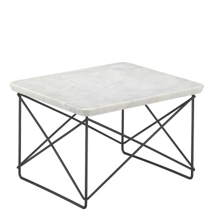 LTR Occasional Table, Marble Carrara, Powder-coated basic dark