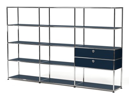 USM Haller Living Room Shelf XL Type 2, Steel blue RAL 5011