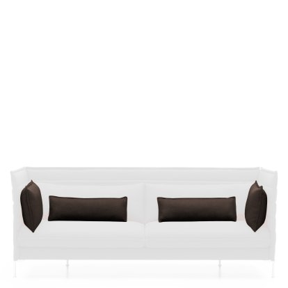Cushion Set for Alcove Sofa, For 2-seater, Laser, Nero/moorbrown