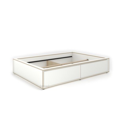 Spaze Bed, 140 x 200, Without headboard, without, CPL white