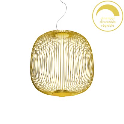 Spokes, Ø52 cm, Golden yellow, Dimmable