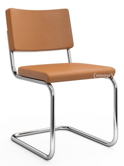 S 32 PV / S 64 PV Pure Materials Cantilever Chair, Nappa Leather cognac, Without armrests