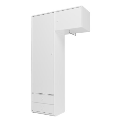 Attire II Wardrobe, New White, Plinth