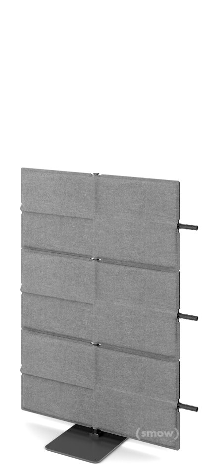 USM Privacy Panels Acoustic Wall Extension, With panel connector (for straight walls), 1,09 m (3 elements), Anthracite
