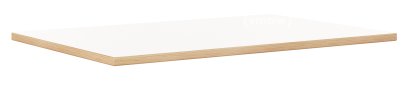 Table Top for Eiermann Table Frames, White melamine with oak edge, 200 x 90 cm