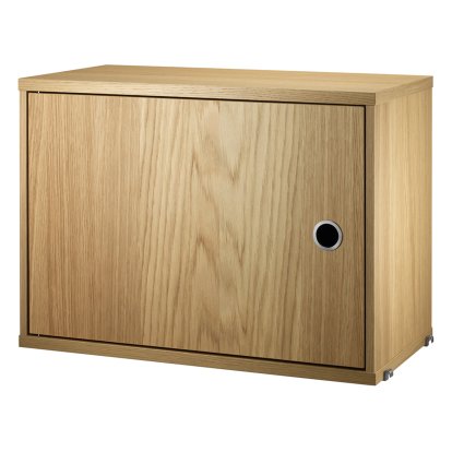 String System Cabinet with swing door, Oak veneer