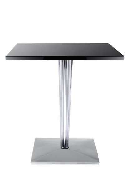 TopTop Dining Table Small, Rectangular H 72 x W 70 x L 70 cm, Scratch-resistant Werzalit, Black