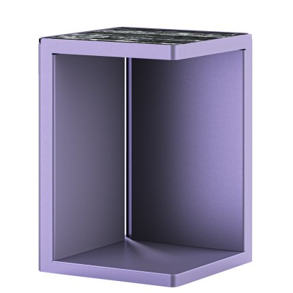 Ambito Side Table, Blackberry, Portoro silver marble