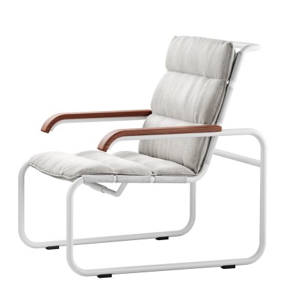 S 35 N All Seasons Lounge Chair, White, White, With Cushion Nature