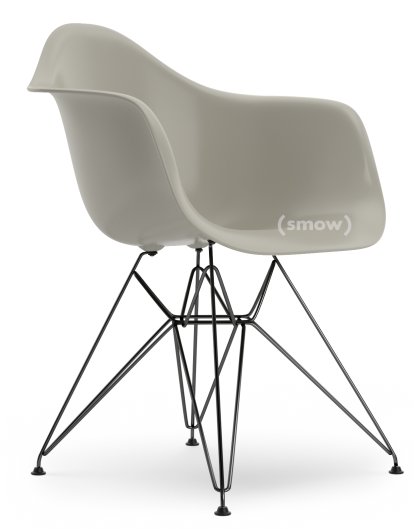 Eames Plastic Armchair RE DAR, Pebble, Without upholstery, Without upholstery, Standard version - 43 cm, Coated basic dark