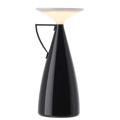 Camomille Portable Lamp, Lacquered, Black