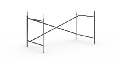 Eiermann 2 Table Frame , Black, Vertical,  offset, 135 x 66 cm, With extension (height 72-85 cm)