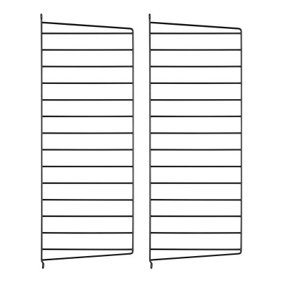 String System Wall Panel, Set of 2, 75 x 30 cm, Black