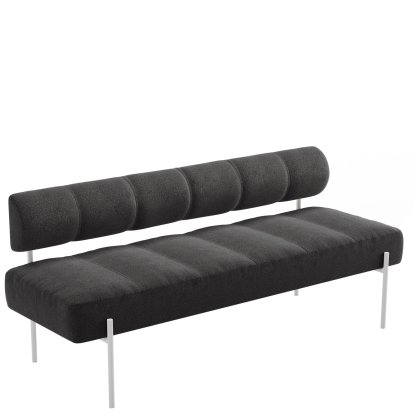 Daybe Dining Sofa, Brusvik 08 - dark grey, White