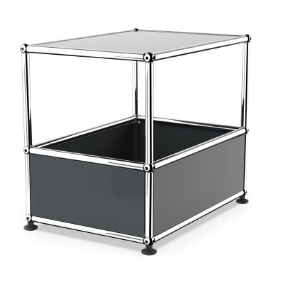 USM Haller bar table, Without bar, Anthracite RAL 7016, Adjustable feet