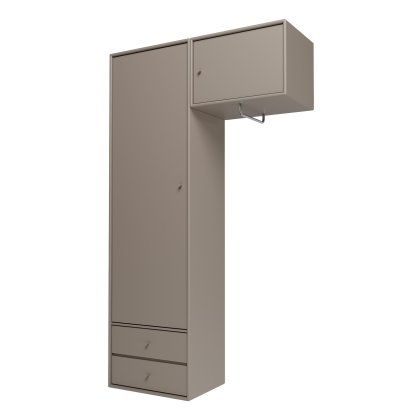 Attire II Wardrobe, Truffle, Suspension rail