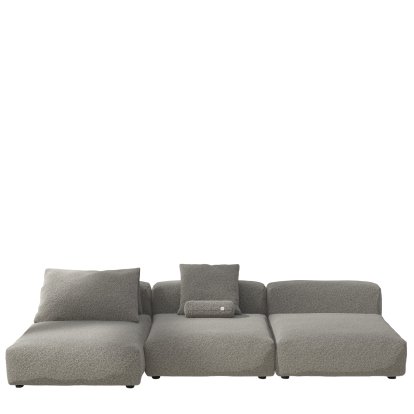 Vetsak Sofa Set 4, Pebble - Platinum, With cushions
