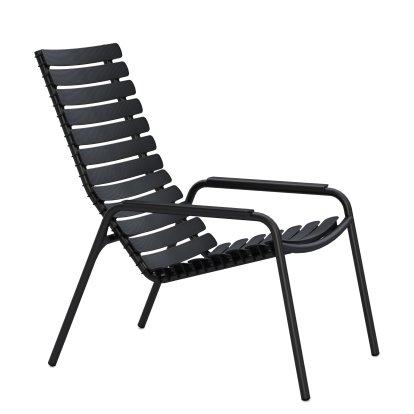 ReCLIPS Lounge Chair, Black, Alu armrests