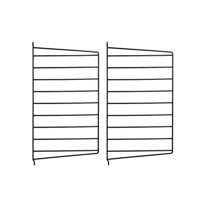 String System Wall Panel, Set of 2, 50 x 30 cm, Black