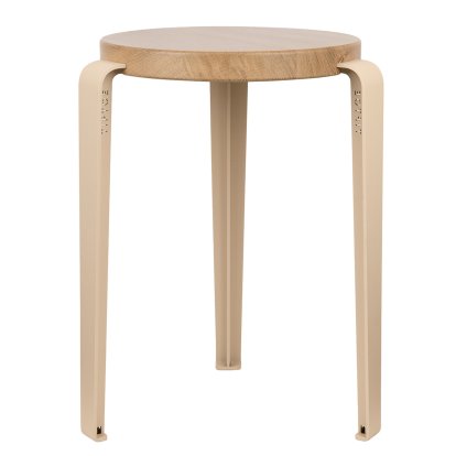 Lou Stool, Solid Wood, Solid oak, TipToe x HEJU - Spruce beige