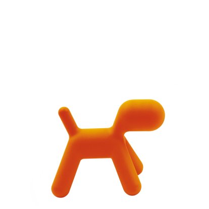 Puppy Stool, Medium (H 45 x W 34 x D 56,5 cm), Polyethylene (intended for use outdoors), Matt orange (1001 C)