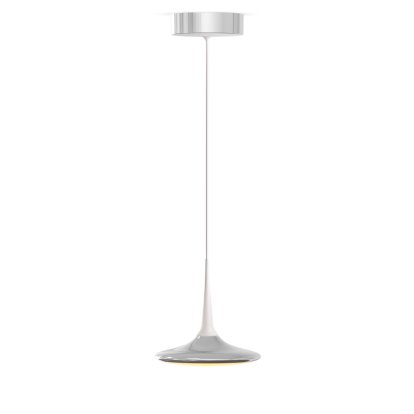 Falling Leaf Pendant Lamp, Polished aluminium / white