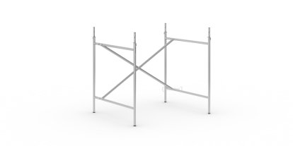 Eiermann 2 Table Frame , Silver, Vertical,  offset, 80 x 66 cm, With extension (height 72-85 cm)
