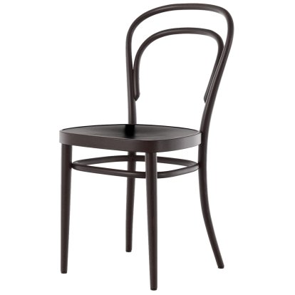 Details Thonet 214 / 214 M Chair 214 / 214 M Chair, Without armrests, Black stained beech, Moulded plywood seat
