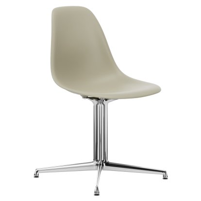 Eames Plastic Side Chair DSL, Pebble, Without upholstery, Without upholstery, Aluminium polished