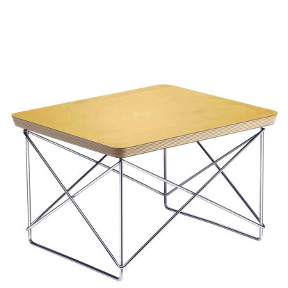 LTR Occasional Table, HPL, gold leaf, Polished chrome