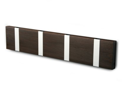 Knax, 4 hooks, Aluminium, Tobacco oak oiled