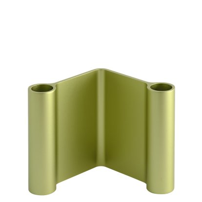 Pair Candelholder, Green, H 11 cm