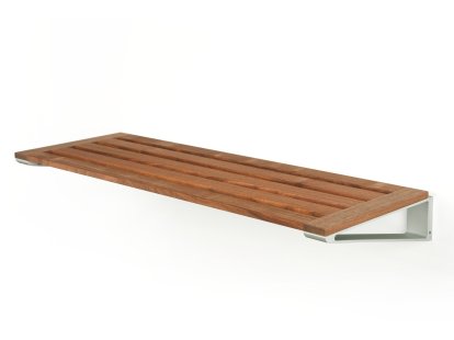 Knax Shoe Rack, Shoe Rack 8 (80 cm), Walnut oiled, Grey
