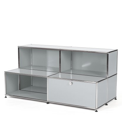 USM Haller Kids Sideboard M with stairs, USM matte silver